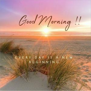 Good morning! Every day is a new beginning